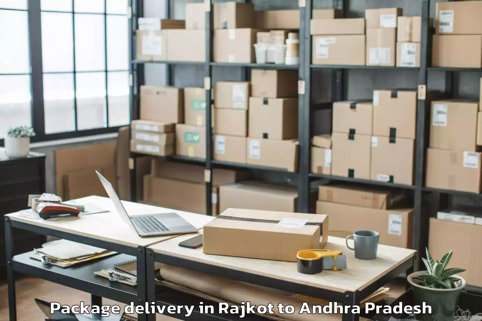 Hassle-Free Rajkot to Nellimarla Package Delivery